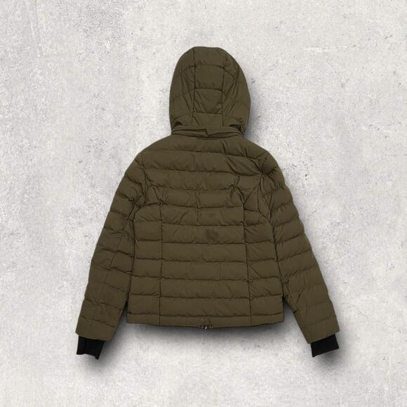 ★ Michael Kors Olive Green Quilted Hooded Puffer Jacket ★ - Picture 3 of 7